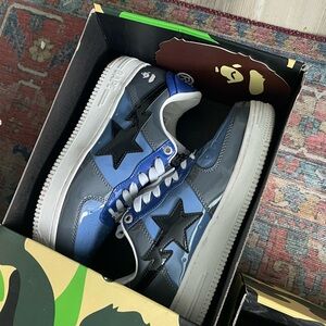 BLUE BAPESTA GORILLA SHOES